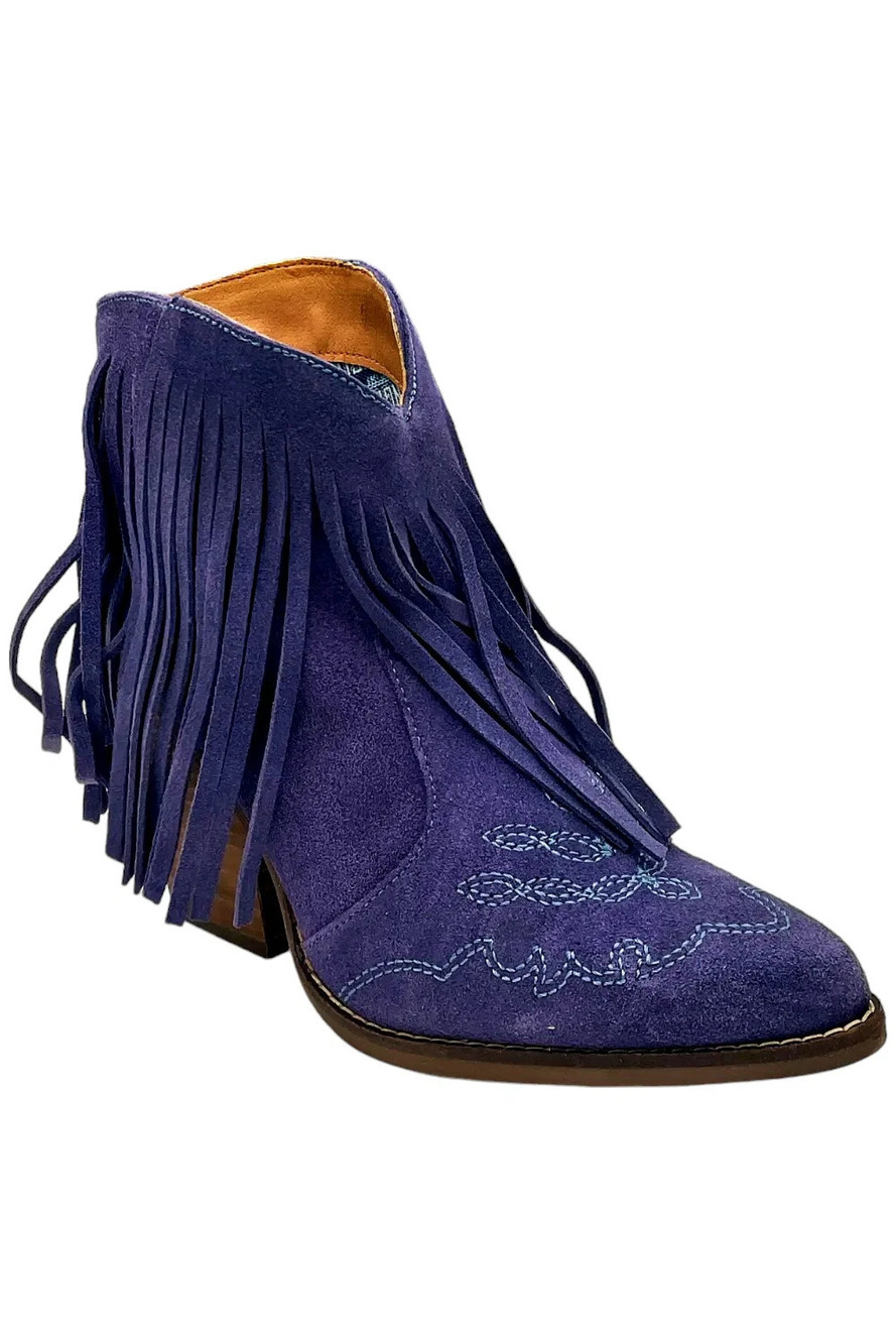Dingo Women's Tangles Suede Pull On Booties Plum - Medium